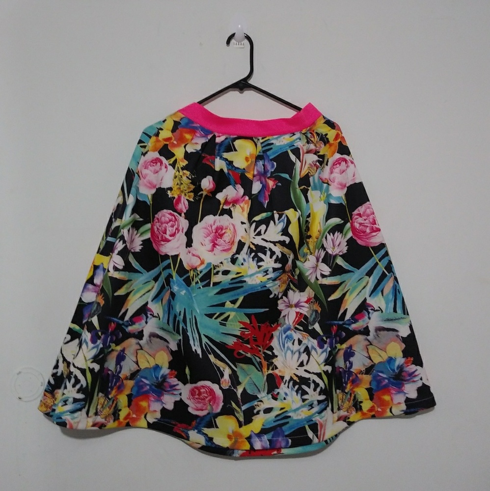 Mustard Seed Floral A-Line Skirt